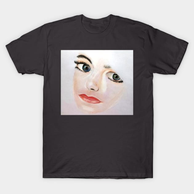 Heterochromia and an innocent face T-Shirt by Art by Awais Khan